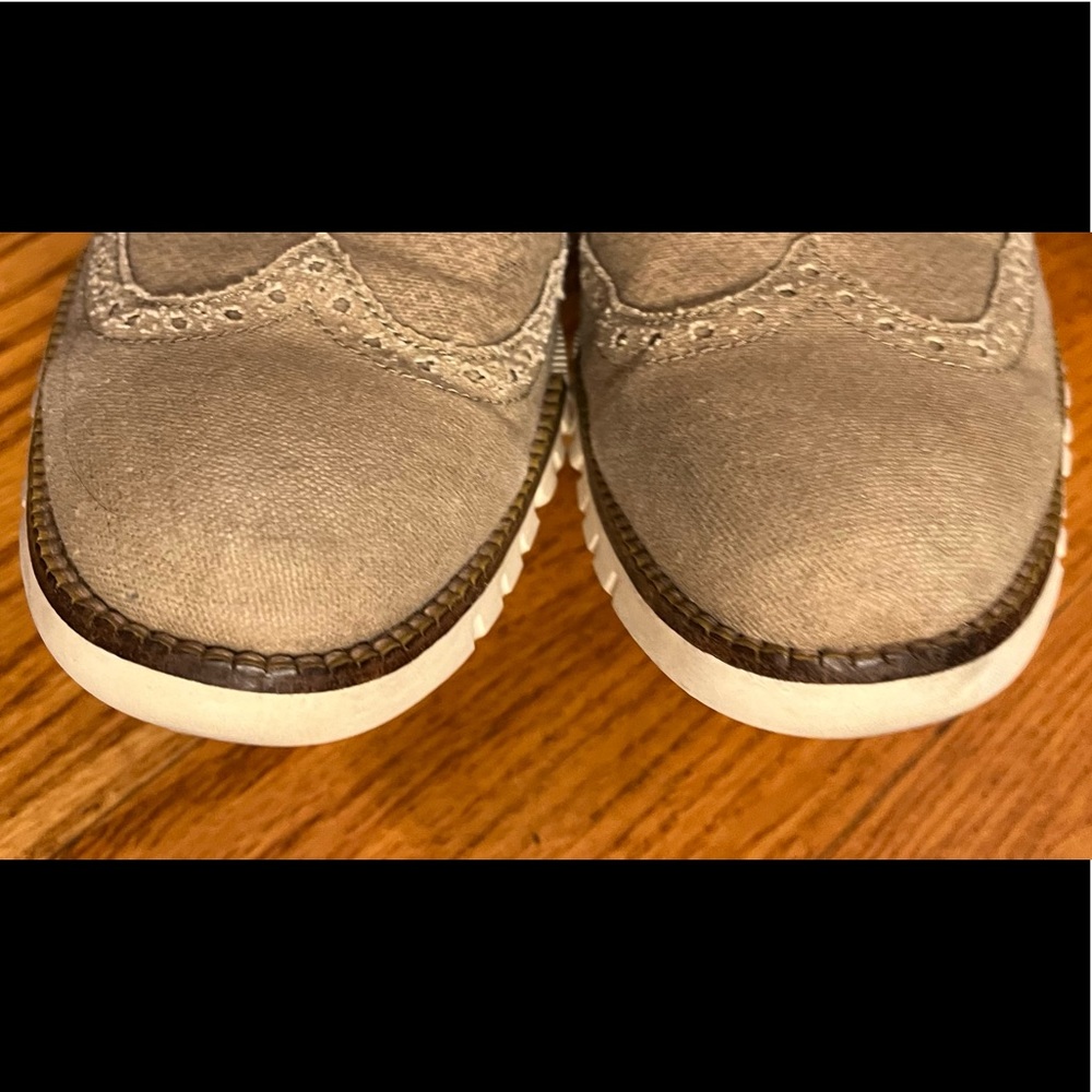 Cole Haan Canvas Wingtip, Tan - Picture 3 of 5